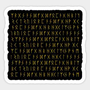 Futhark Runes Sticker